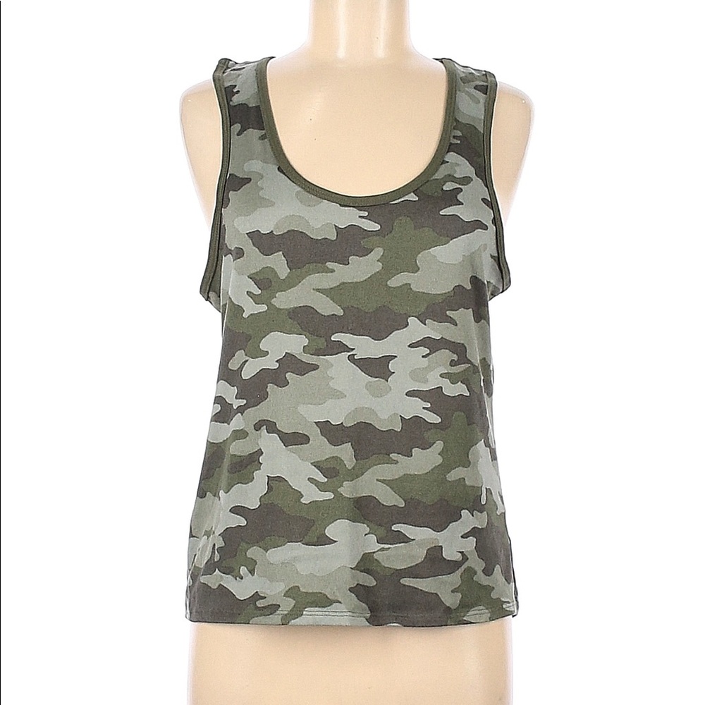 Lucky Brand Womens Camo Print Tank Top. Color Green. Size Large